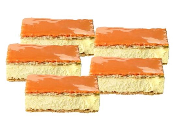 Oranje Tompouce zonder slagroom